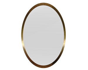 Oval shaped mirror